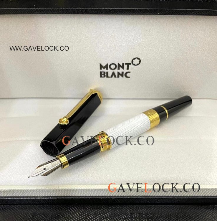 Clone Mont blanc Shakespeare Fountain Pen Black Cap